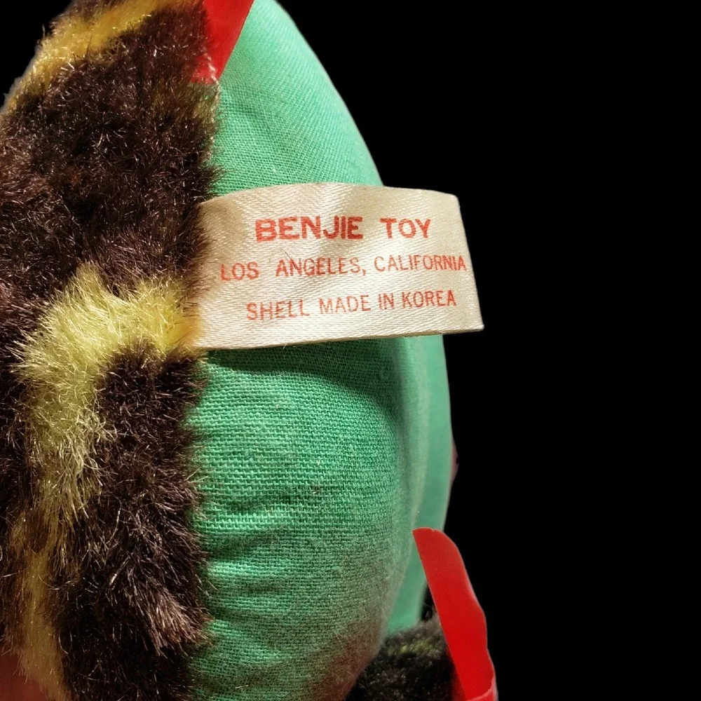 Vintage Benjie Toy Plush Frog Stuffed Animal Los Angeles CA Carnival‎ Prize